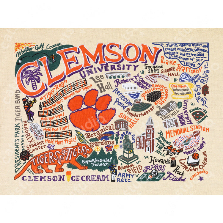 Clemson University Art Print 8x10