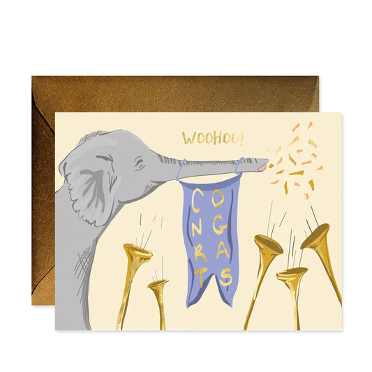 Congrats Elephant Card