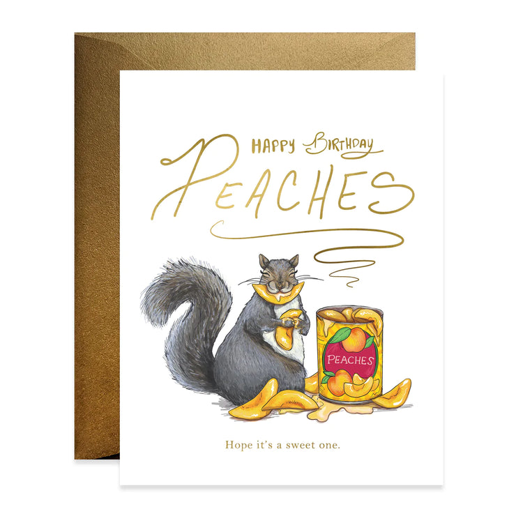 Peaches Birthday Card