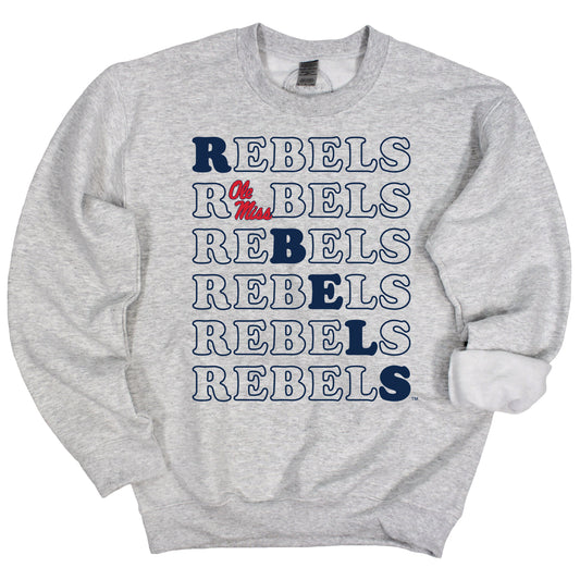 Stacked Crewneck Ole Miss