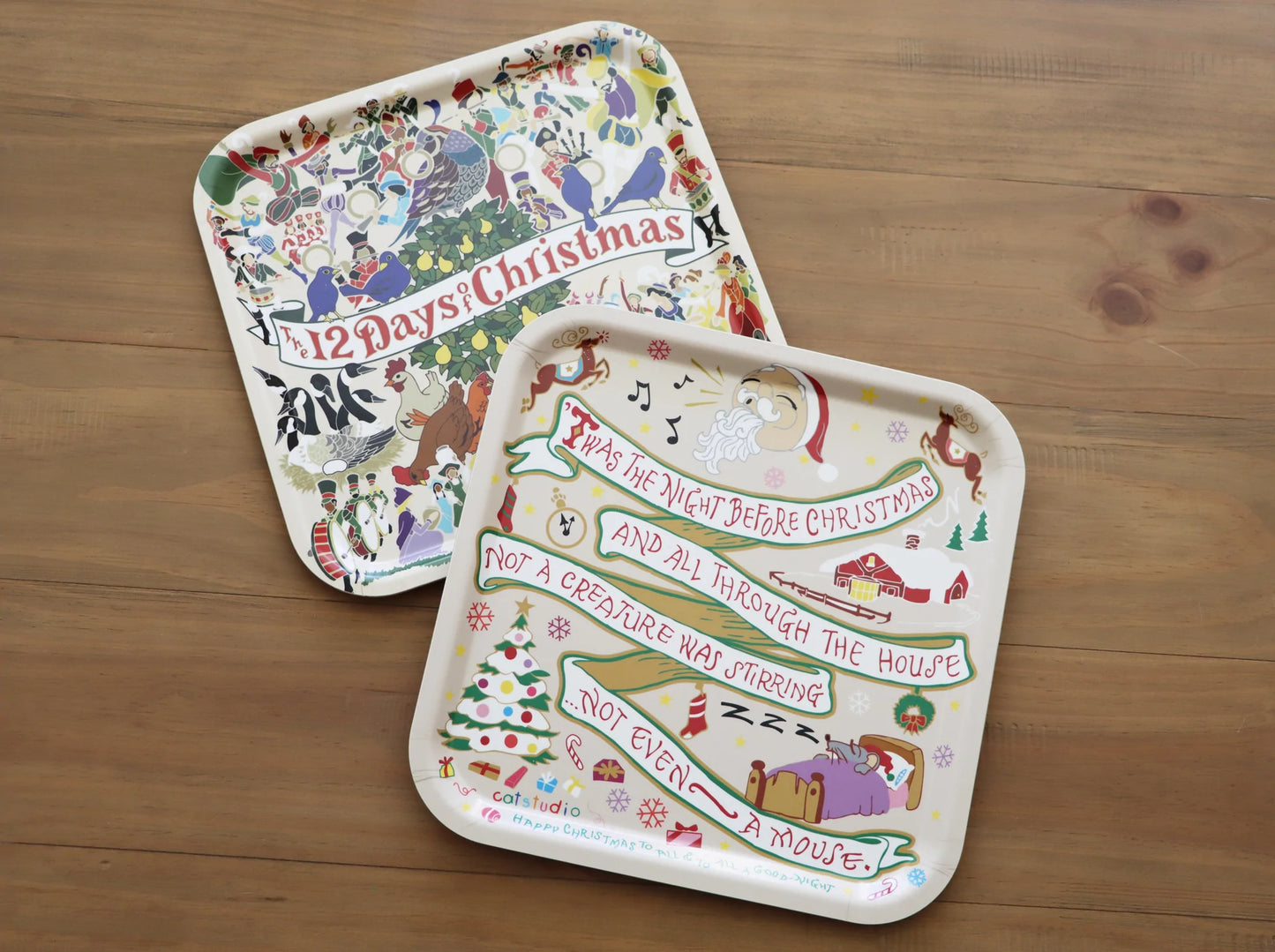 Night Before Christmas Birchwood Tray