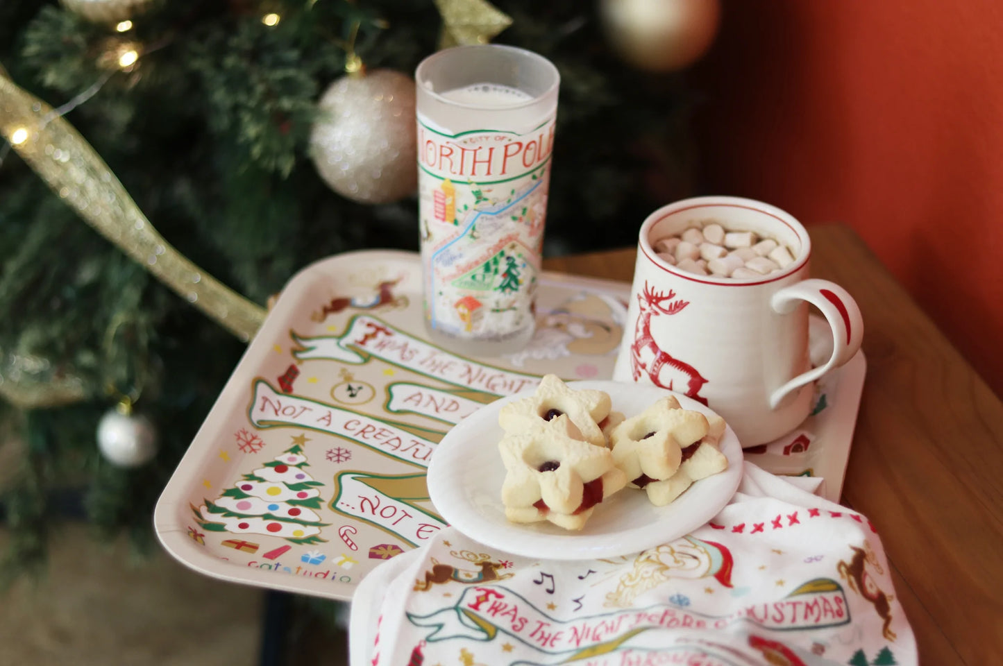 Night Before Christmas Birchwood Tray