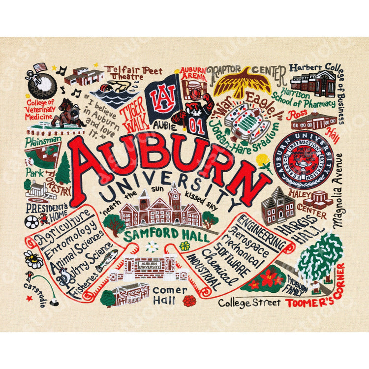 Auburn University Art Print 8x10