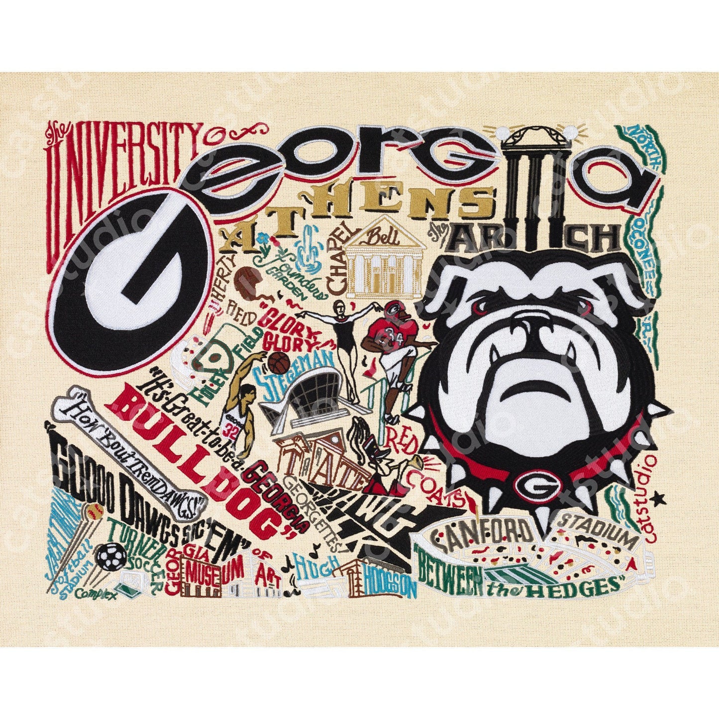 Georgia, University Art Print 8x10
