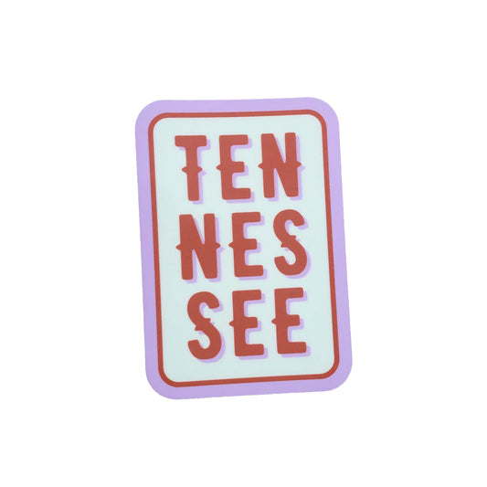 Tennessee Cream and Pink Sticker