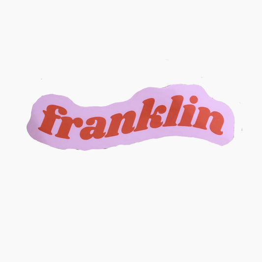 Franklin Pink and Red Sticker