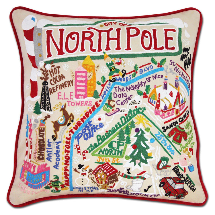 North Pole City Pillow
