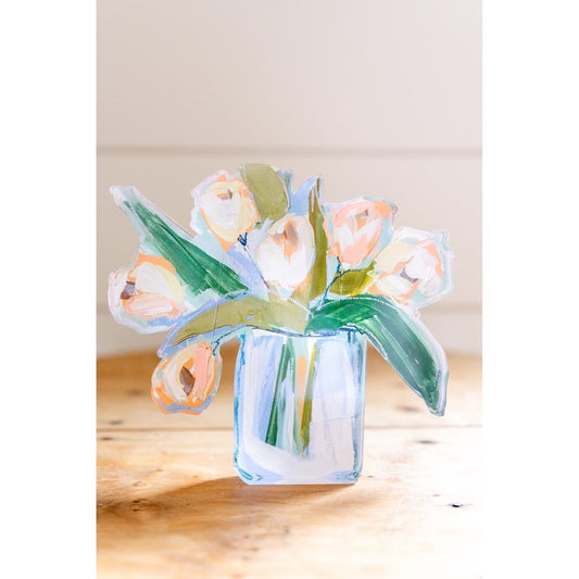 Tulips Bloom Acrylic Block