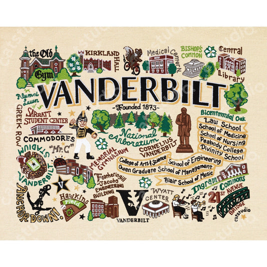 Vanderbilt University Art Print 8x10